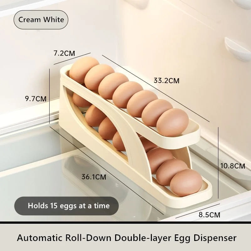 2023 New Automatic Roll-Down Double-layer Egg Dispenser