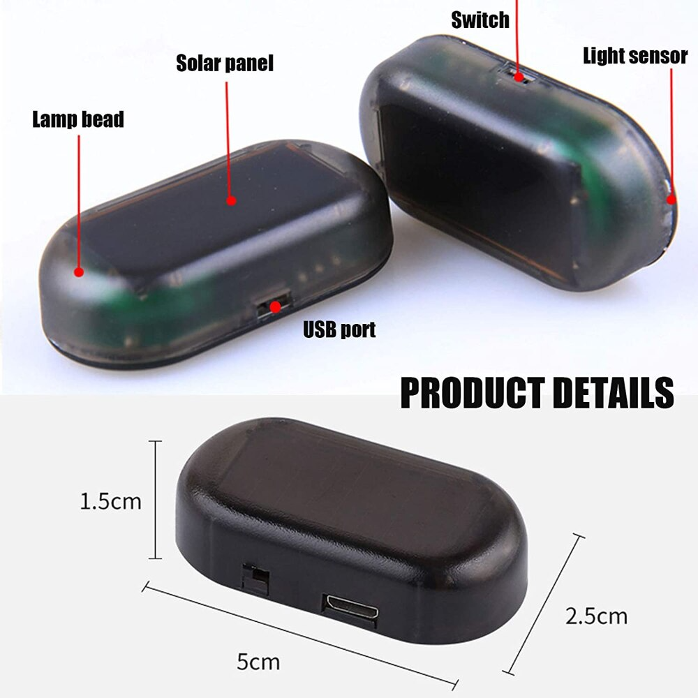 Anti-theft Car Flashing LED Fake Alarm.