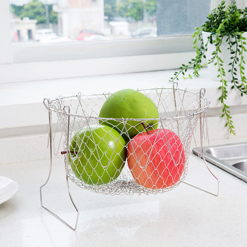Stainless Steel Multipurpose Foldable Cooking Basket