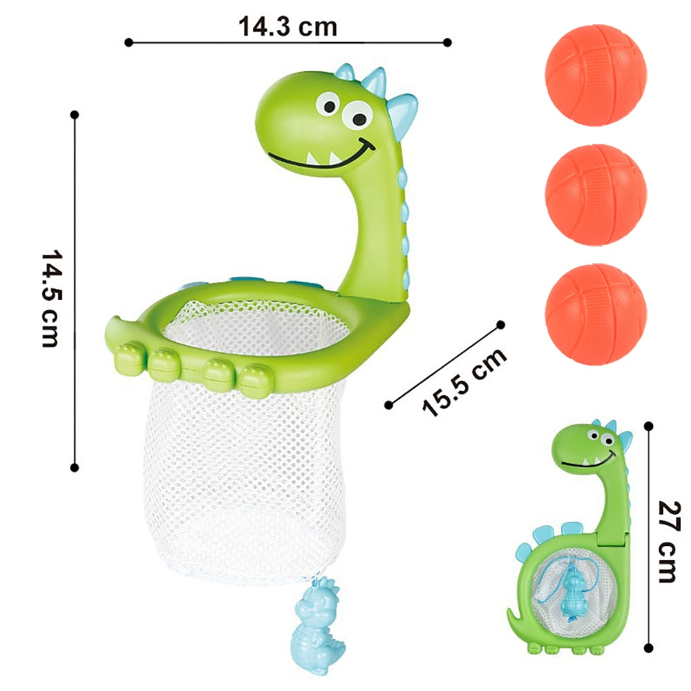 Baby Bath Toy Shooting Basketball Hoop with 3 Balls - BPA Free Plastic