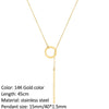 LARIAT BAR OPEN CIRCLE NECKLACE