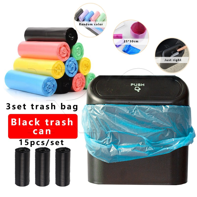 Fabehe Mini Universal  Car Trash Can Bin with Lid