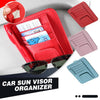 Leather Car Sun Visor Organizer Multi-Pocket