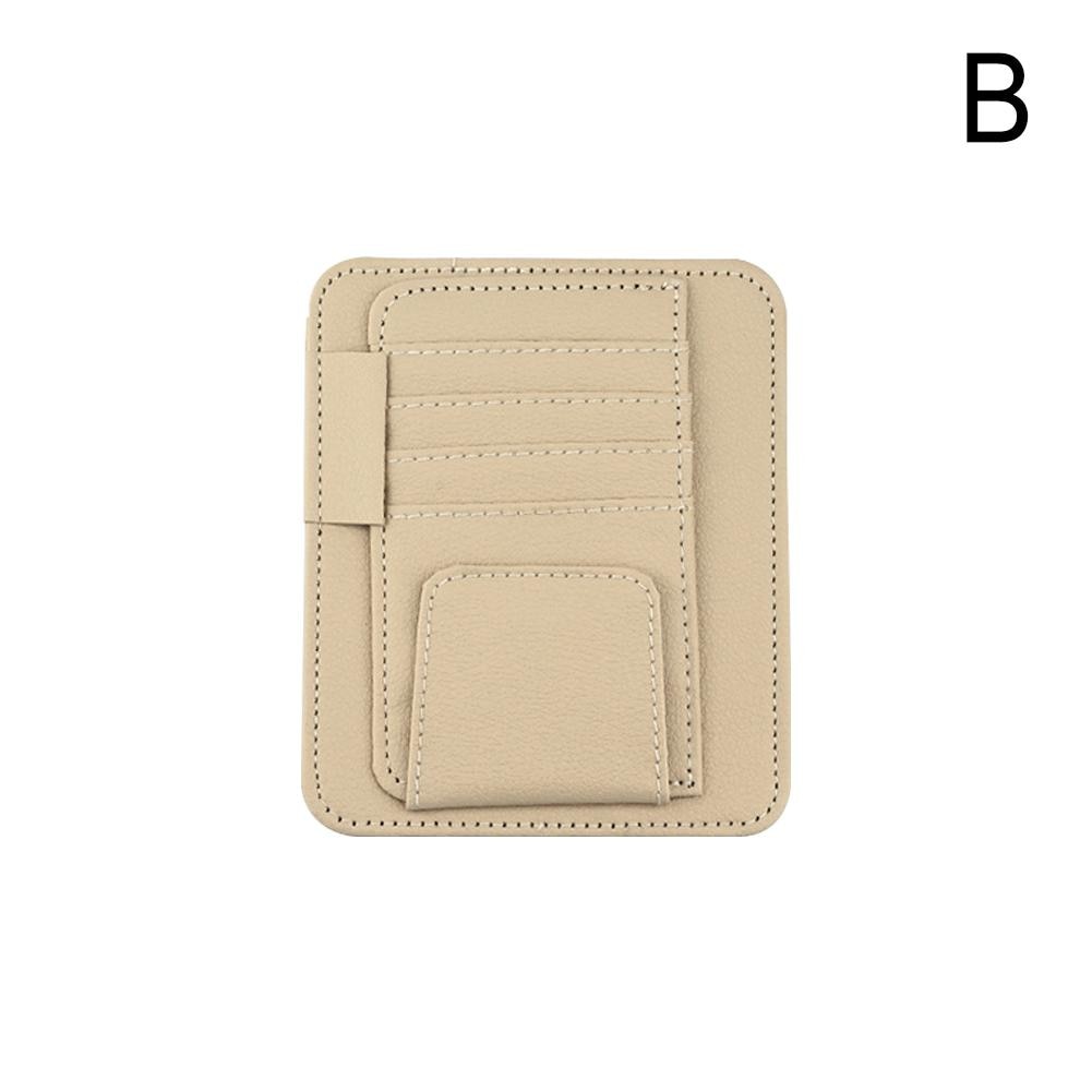 Leather Car Sun Visor Organizer Multi-Pocket