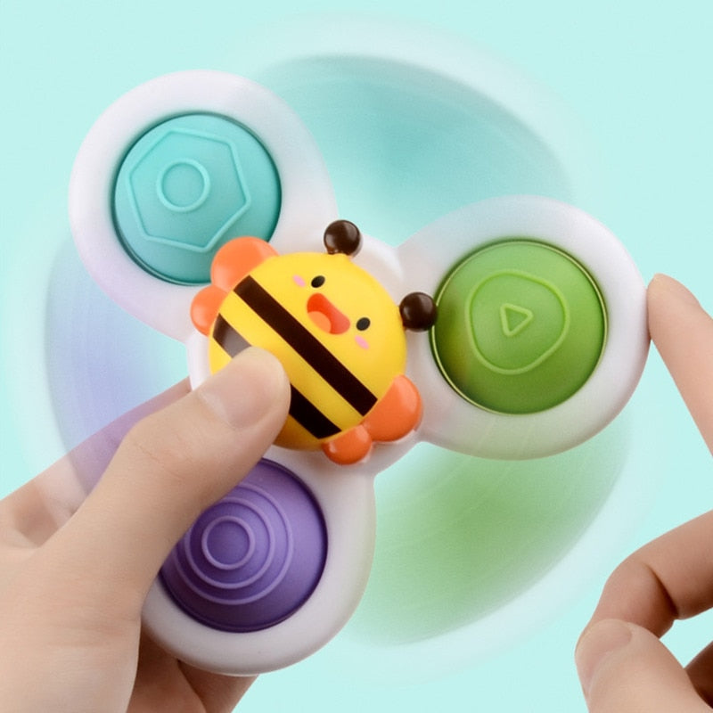 3Pcs Spinning Suction Toys