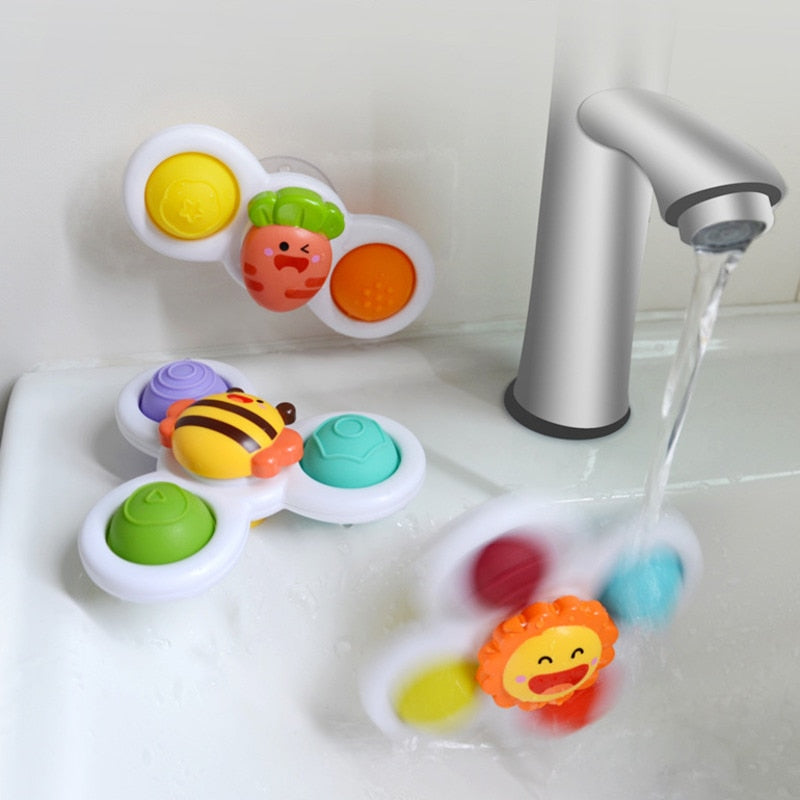3Pcs Spinning Suction Toys