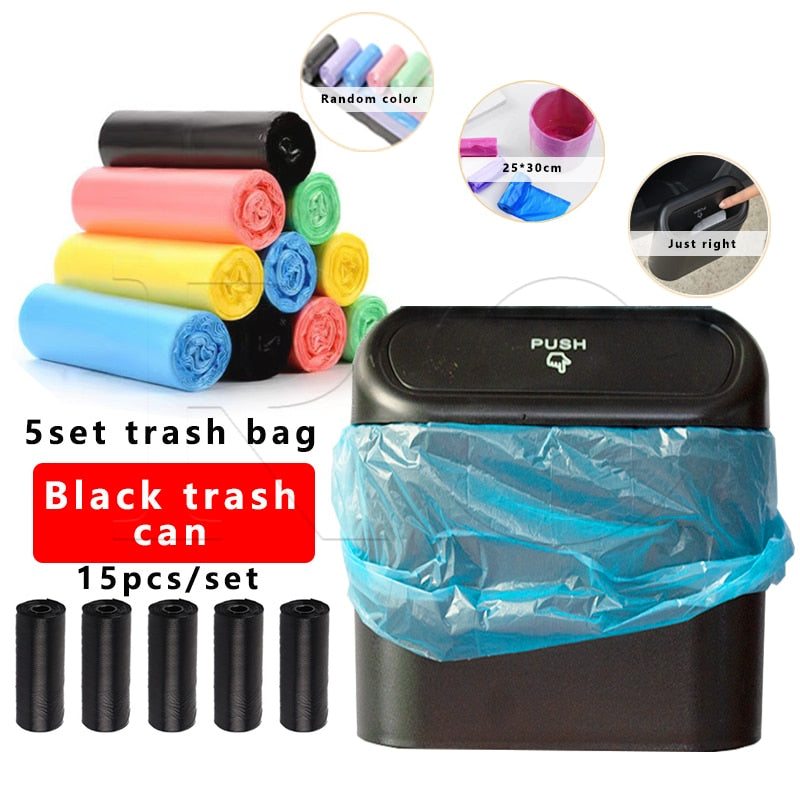 Fabehe Mini Universal  Car Trash Can Bin with Lid