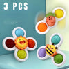 3Pcs Spinning Suction Toys