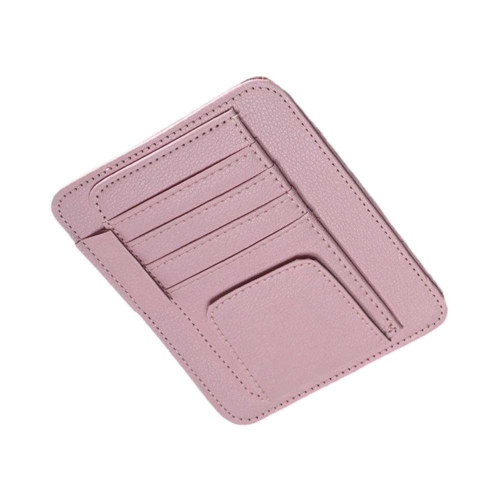Leather Car Sun Visor Organizer Multi-Pocket