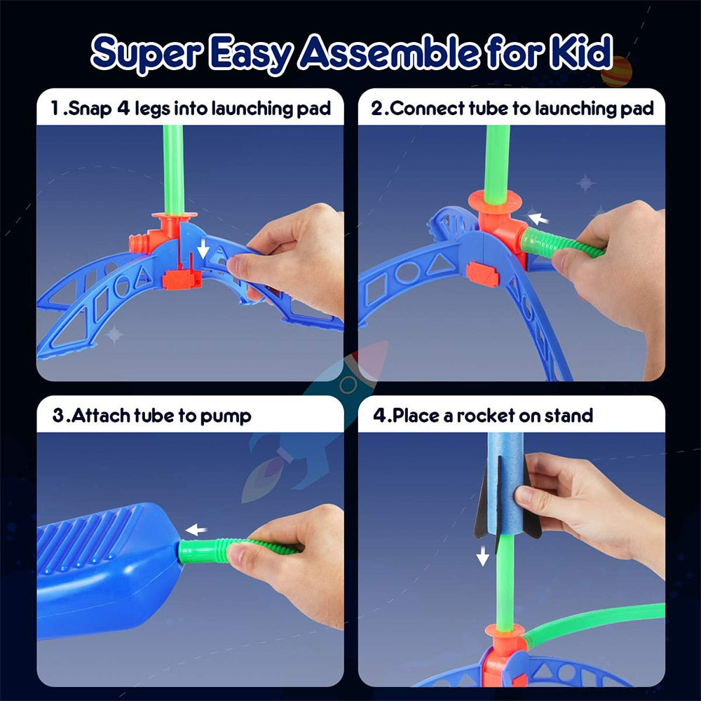 Kids Rocket Launcher With Foam Rockets