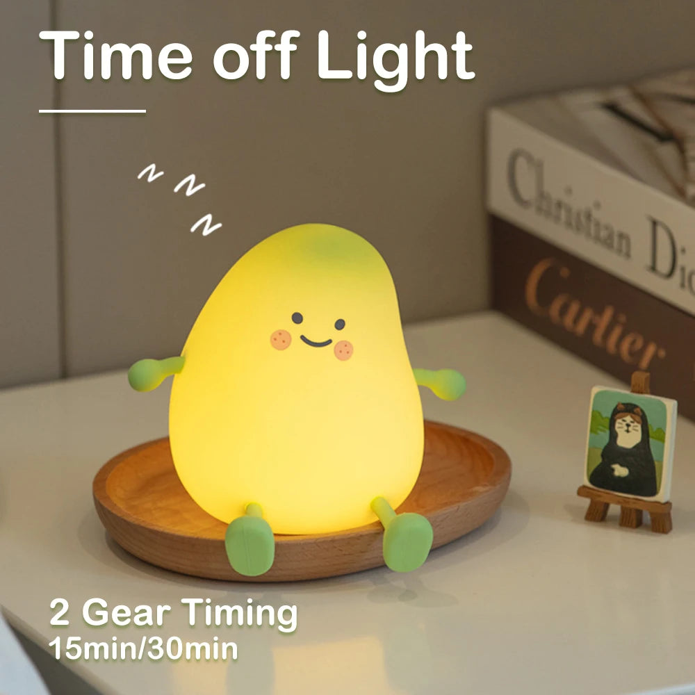GlowPear Silicone Night Light