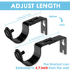 2 PCs No-Drill Curtain Rod Brackets