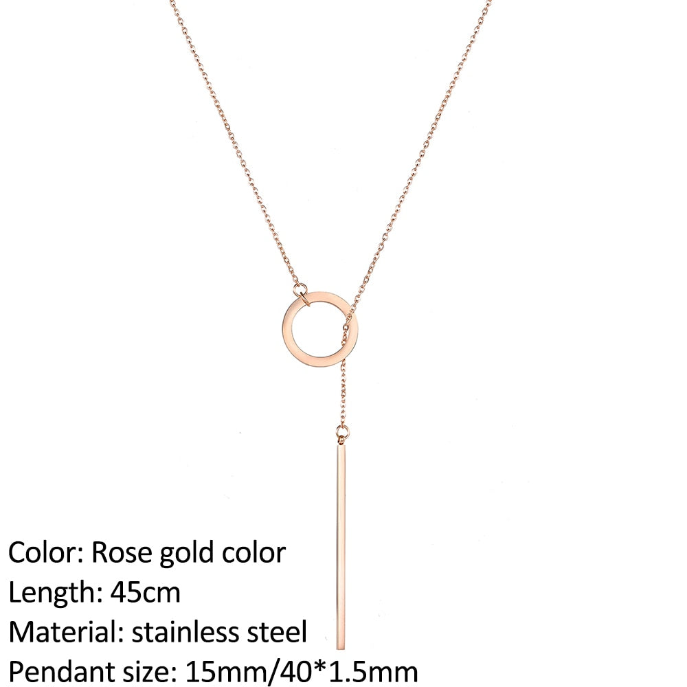 LARIAT BAR OPEN CIRCLE NECKLACE