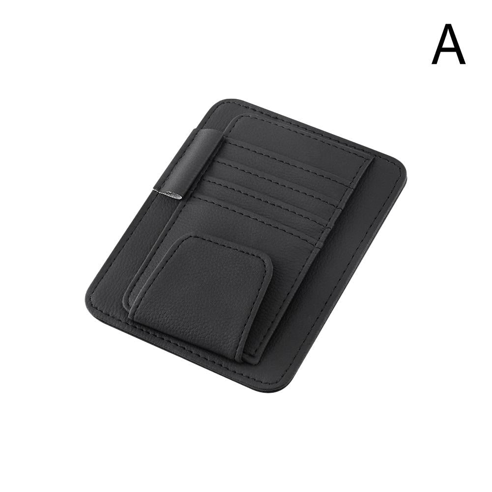 Leather Car Sun Visor Organizer Multi-Pocket