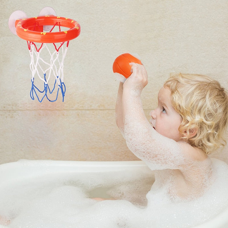 Baby Bath Toy Shooting Basketball Hoop with 3 Balls - BPA Free Plastic