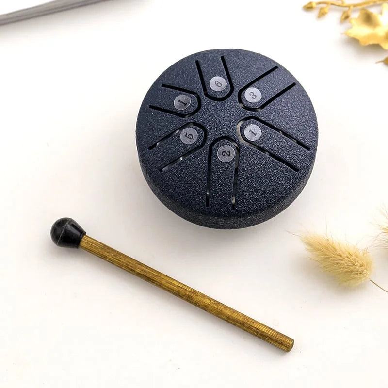 Buddha Stones Mini Steel Tongue Drum 3 Inch Sound Healing Drum Kit