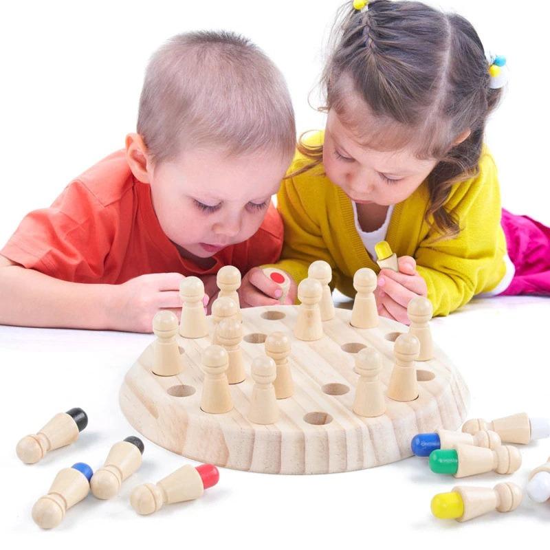 Wooden Match Stick Memory Chess Game