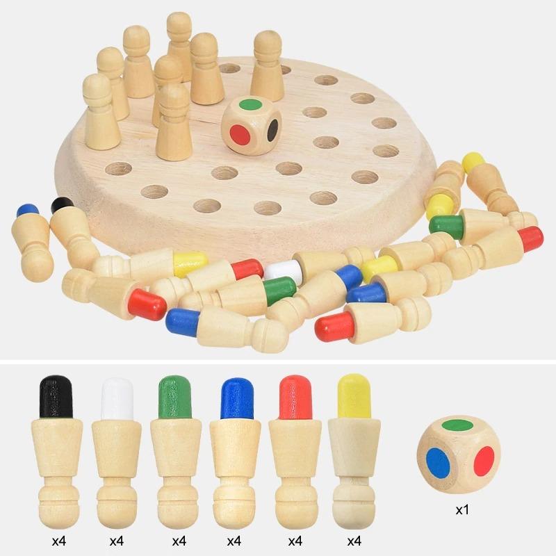 Wooden Match Stick Memory Chess Game