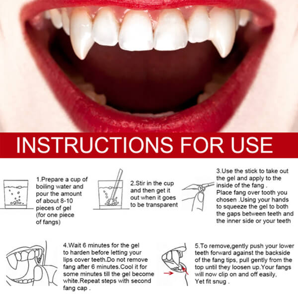 Retractable Halloween Vampire Fangs