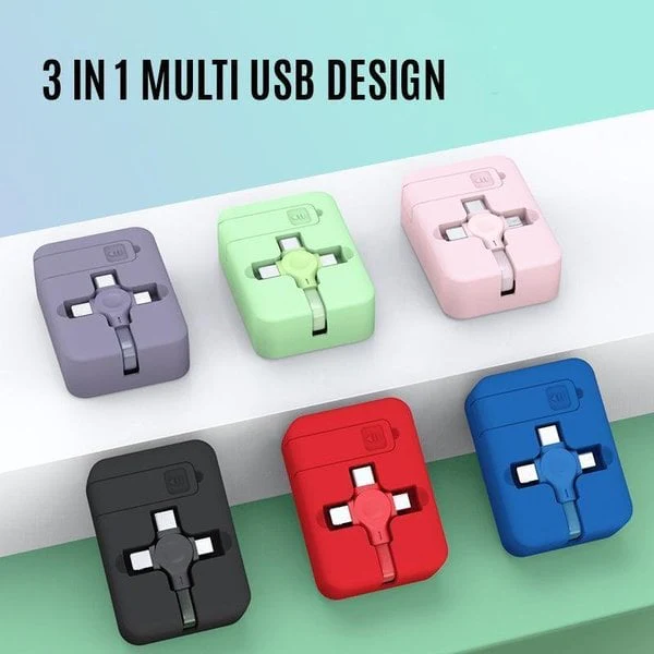 Hot Sale 50% OFF🔥Three In One Charging Cable Roll