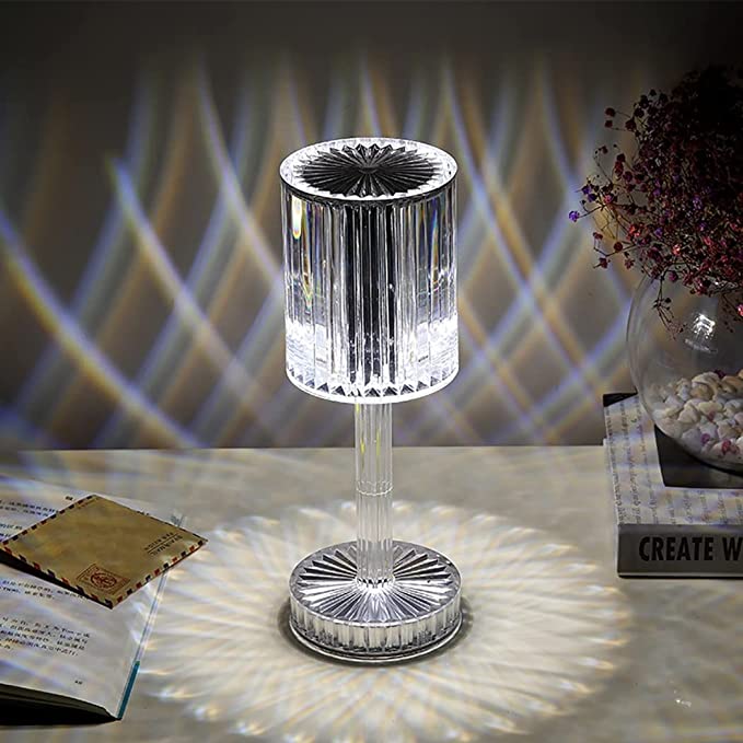 Rechargeable 3D Diamond Table Lamp with Remote Control