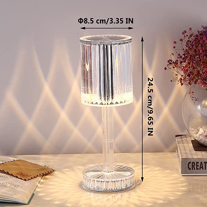 Rechargeable 3D Diamond Table Lamp with Remote Control