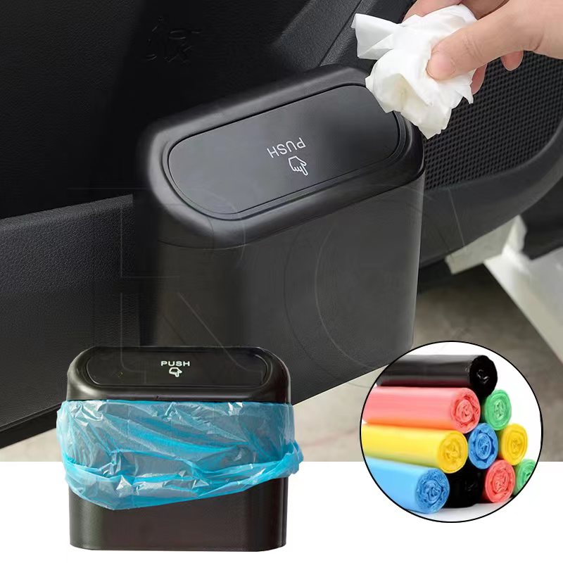 Fabehe Mini Universal  Car Trash Can Bin with Lid
