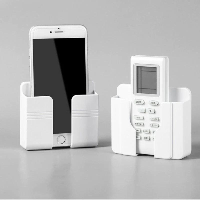 Wall Mounted Storage Box Remote Control Mobile Phone Plug Wall Holder Stand