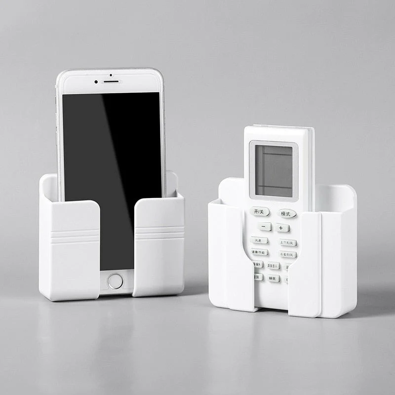 Wall Mounted Storage Box Remote Control Mobile Phone Plug Wall Holder Stand